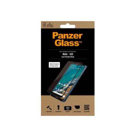 PanzerGlass | Screen protector - glass | Nokia G50 | Black | Transparent